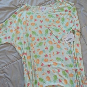 NWT Lularoe Irma L Summer Tropical Fun Print